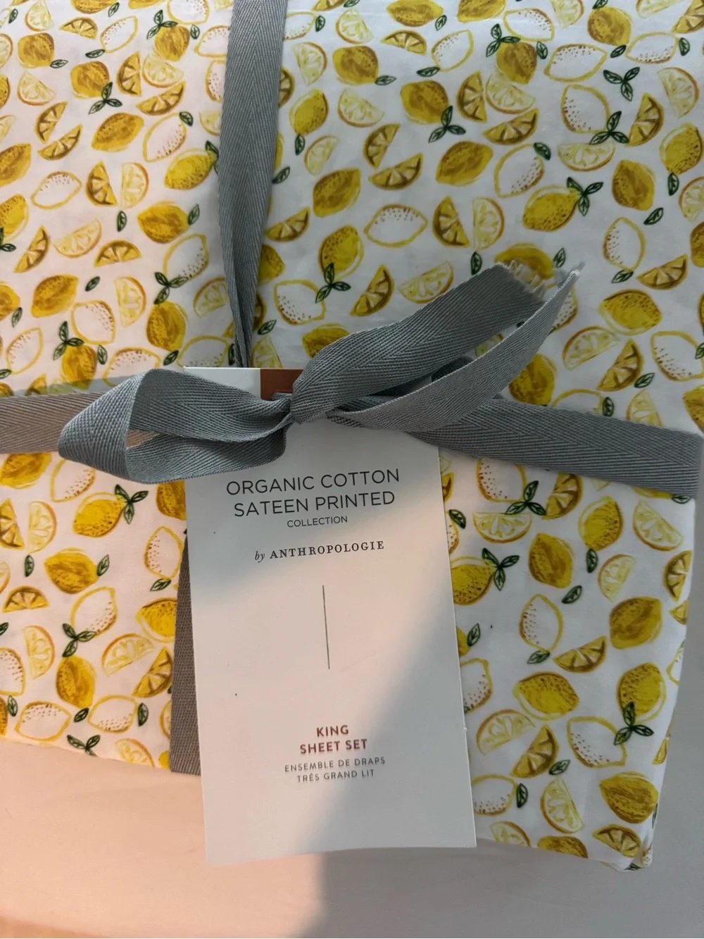 Organic cotton king bed sheet set
